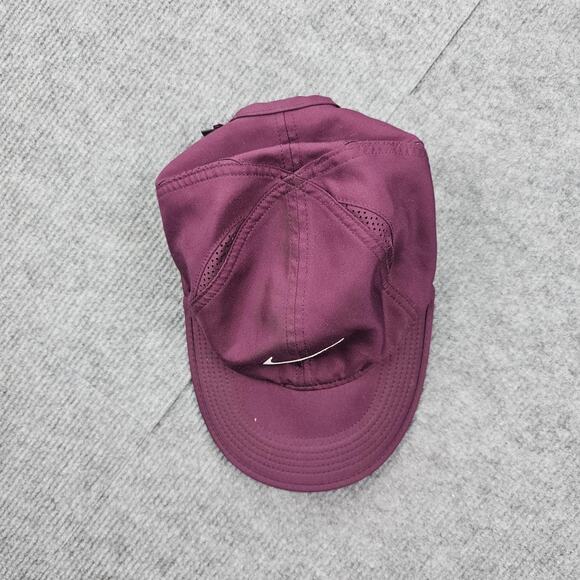Nike Featherlight Hat Cap Strap Back Purple Maroon DRI-FIT Running Mesh Athletic - Picture 2 of 6